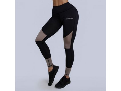 Dámské legíny Black Silver - GymBeam (Velikost S, Barva černá)