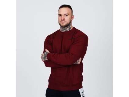 Mikina Basic Jumper Burgundy - GymBeam (Velikost S, Barva červená)