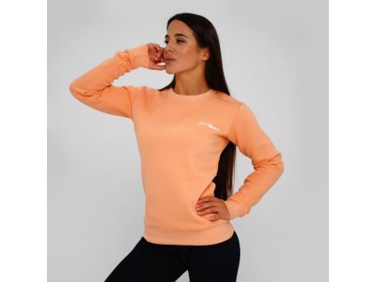 Dámská mikina Basic Jumper Powder Peach - GymBeam (Velikost S, Barva oranžová)