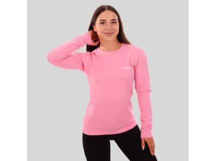 Dámská mikina Basic Jumper Baby Pink - GymBeam (Velikost L, Barva růžová)