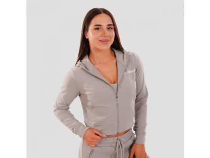 Dámská mikina Zip-up TRN grey - GymBeam (Velikost S, Barva šedá)