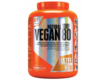 Extrifit Vegan 80 2000 g (Příchuť oříšek)