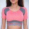 Sportovní Top Ultrafit Heather Pink - GymBeam (Velikost XS, Barva růžová)