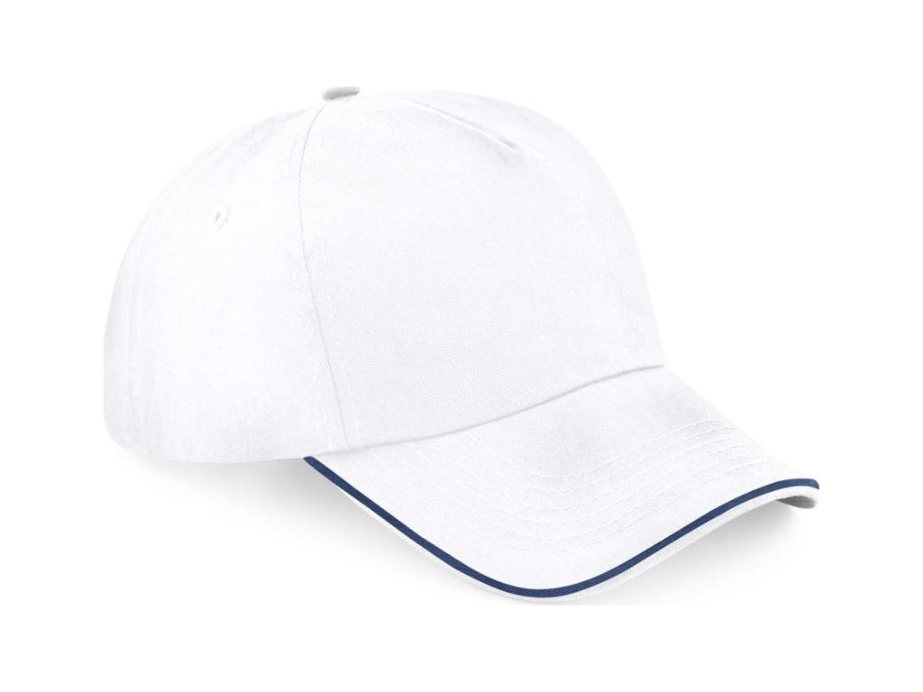 5 panelová kšiltovka "Authentic Piped Peak"  B 25C (Velikost onesize, Barva white/french navy)