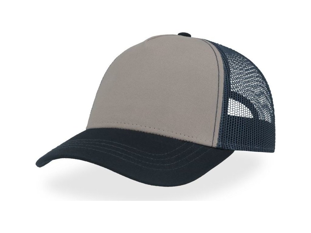 5 panelová Trucker kšiltovka  Rapper Canvas-S (Velikost onesize, Barva navy/burgundy/khaki)