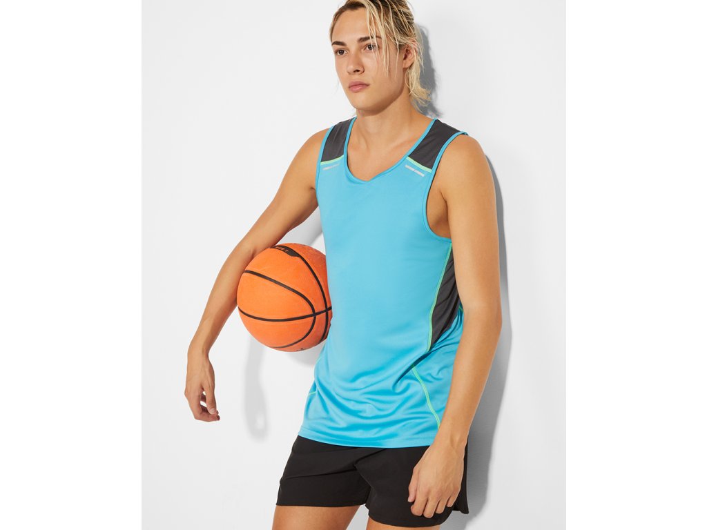Pánské sportovní tílko Misano (Velikost 3XL, Barva tyrkysová/ebenová šedá (12231))