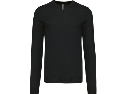 Pánský svetr s výstřihem do V (Barva black, Velikost S)