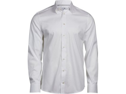 Luxusní elastická košile s dlouhým rukávem (Barva white, Velikost S)