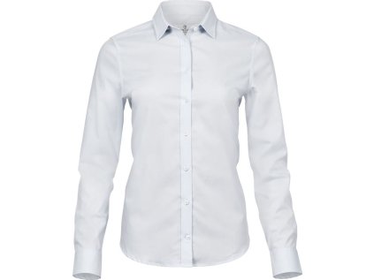 Luxusní elastická halenka s dlouhým rukávem (Barva white, Velikost XS)