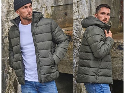 Lehká pánská prošívaná bunda s kapucí  TJ 9646