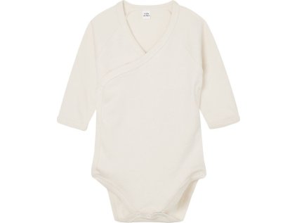 Dětské zavinovací body s dlouhým rukávem  BZ 60 (Barva white, Velikost 0-3)