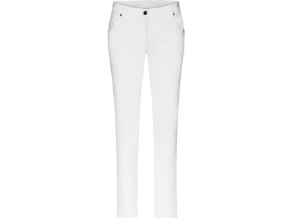 Dámské elastické kalhoty  JN 3001 (34-52) (Barva white, Velikost (34))