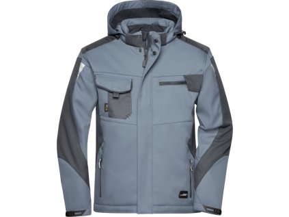 Pracovní zimní softshellová bunda - Strong  JN 824 (Barva black/black, Velikost XS)