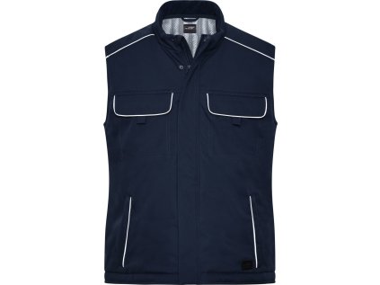 Pracovní softshellová polstrovaná vesta - Solid  JN 885 (Barva black, Velikost XS)