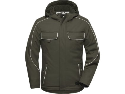 Pracovní softshellová polstrovaná bunda - Solid  JN 886 (Barva black, Velikost XS)