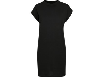 Tričkové šaty se stojáčkem  BY 101 (Barva black, Velikost XS)