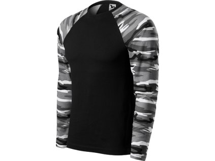 Camouflage LS 166 Triko unisex (Velikost XS, Barva camouflage gray)