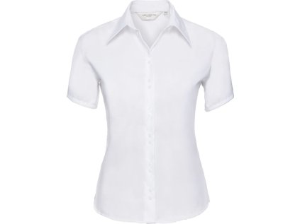 Nežehlivá halenka s krátkým rukávem  957F (Barva white, Velikost XS)