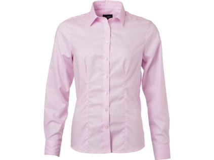 Mikro keprová halenka s dlouhým rukávem  JN 681 (Barva white, Velikost XS)