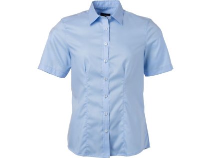 Mikro keprová halenka s krátkým rukávem  JN 683 (Barva white, Velikost XS)