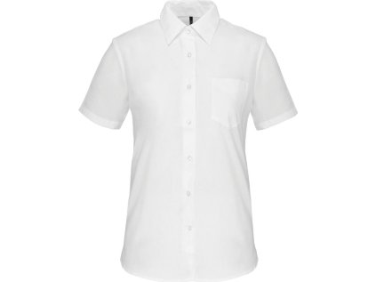 Popelínová halenka "Judith" s krátkým rukávem  K 548 (Barva white, Velikost XS)