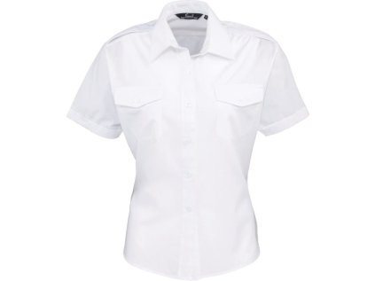 Pilotní halenka s krátkým rukávem  PR 312 (Barva white, Velikost 8_XS)