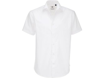 Popelínová elastická košile s krátkým rukávem  Black Tie SSL /men (Barva white, Velikost S)