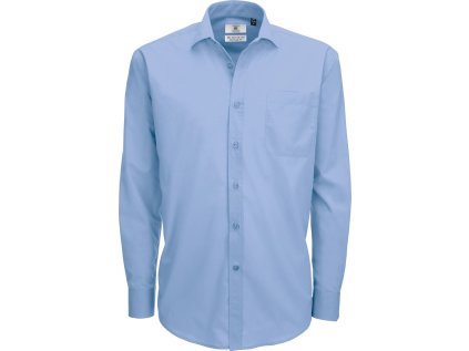 Košile ze smíšeného popelínu s dlouhým rukávem  Smart LSL /men (Barva white, Velikost S)