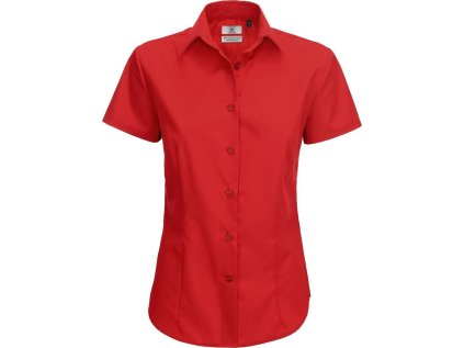 Halenka ze smíšeného popelínu s krátkým rukávem  Smart SSL /women (Barva white, Velikost XS)