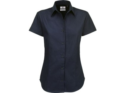 Keprová halenka s krátkým rukávem  Sharp SSL /women (Barva white, Velikost XS)