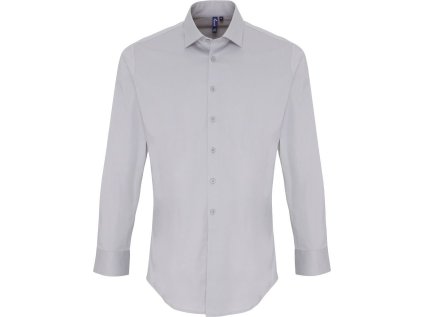 Popelínová elastická košile s dlouhým rukávem  PR 244 (Barva white, Velikost XS)