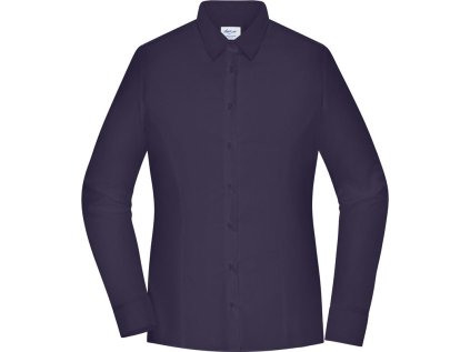 Popelínová halenka slim fit s dlouhým rukávem  JN 1371 (Barva white, Velikost XS)