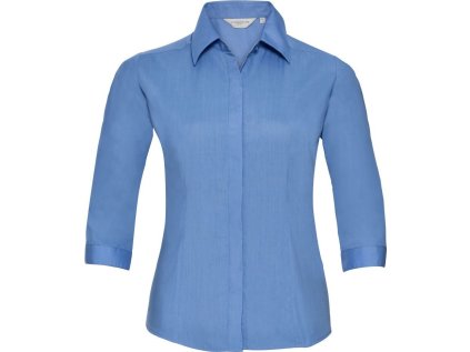 Popelínová halenka s 3/4 rukávem  926F (Barva black, Velikost XS)