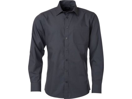 Popelínová košile s dlouhým rukávem  JN 678 (Barva white, Velikost S)