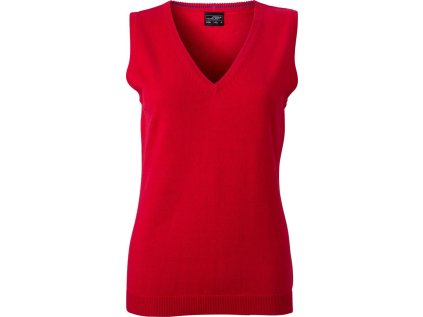 Dámská svetrová vesta s výstřihem do V  JN 656 (Barva black, Velikost XS)