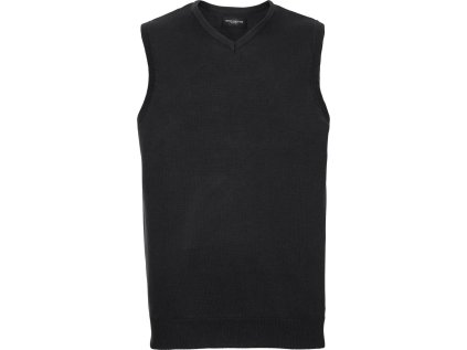 Svetrová vesta s výstřihem do V  716M (Barva black, Velikost XS)