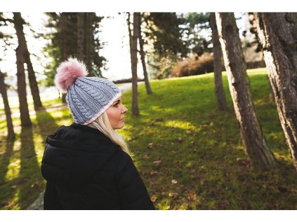 Zimní čepice Braid Knit (Velikost UNI, Barva černá/béžová (03bbe))