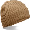 Dětská pletená čepice z bio bavlny  B 341B (Velikost onesize, Barva biscuit)