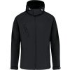Pánská 3-vrstvá softshellová bunda s kapucí  K 413 (Barva black, Velikost S)