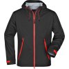 Pánská 3-vrstvá softshellová bunda  JN 1098 (Velikost S, Barva black/red)