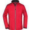 Dámská softshellová bunda s odepínacími rukávy  JN 1121 (Velikost S, Barva black/red)