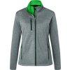 Dámská 2-vrstvá melanžová softshellová bunda  JN 1147 (Velikost XS, Barva dark melange/black)