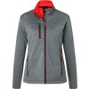 Dámská 2-vrstvá melanžová softshellová bunda  JN 1147 (Velikost XS, Barva dark melange/black)