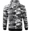 Camo Zipper C19 Mikina pánská (Velikost S, Barva camouflage gray)