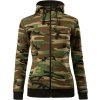 Camo Zipper C20 Mikina dámská (Velikost XS, Barva camouflage gray)