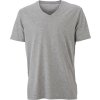 Pánské melírované tričko s výstřihem do V  JN 974 (Velikost S, Barva grey heather)
