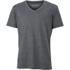 Pánské melírované tričko s výstřihem do V  JN 974 (Velikost S, Barva grey heather)