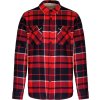 Flanelová košile s sherpa fleecovou podšívkou  K 579 (Velikost S, Barva red/navy)