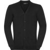 Pánský pletený cardigan s výstřihem do V  715M (Barva black, Velikost XS)