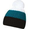 Zimní čepice Cable knit (Velikost UNI, Barva černá/petrolejová/bílá (03bow))